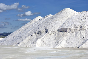 White Hills/hills of salt accumulated after being taken from salt evaporation pond 