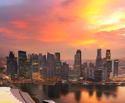 Singapore Downtown skyline