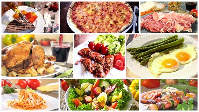 various delicious food recipes collage