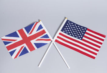 British (UK) and American flags