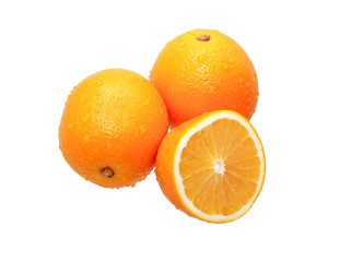 Fototapeta na wymiar Wet Oranges