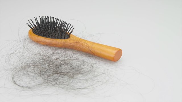 Hair falling time lapse