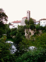 Fototapeta na wymiar View from the Devil's Bridge, Cividale del Friuli, Italy