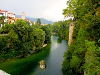 Fototapeta premium View from the Devil's Bridge, Cividale del Friuli, Italy