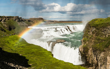 Gulfoss with rainbow