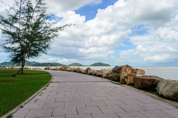 stone walk path at sapan hin park, Phuket in Thailand