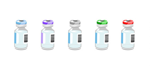 Vector image of a vials/phials or bottles
