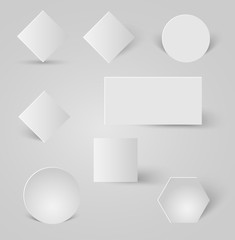 paper tags with shadows