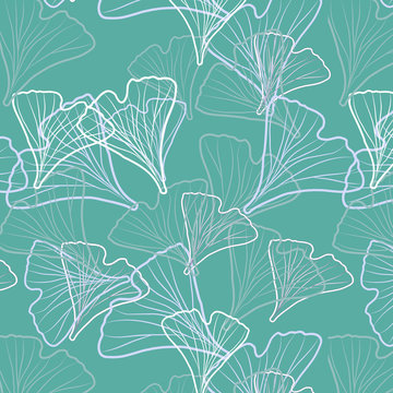 Ginkgo biloba pattern seamless