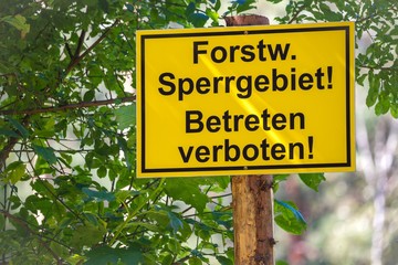Forstwirtschaftliches Sperrgebiet