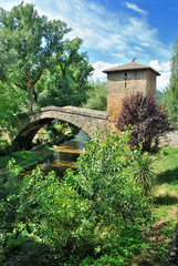 Ponte medievale di San Francesco - Subiaco, Roma - Lazio - Italia