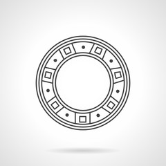 Roller bearing line vector icon