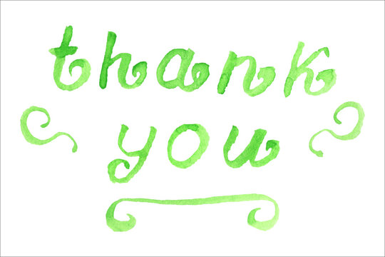 Hand lettering: Thank you
