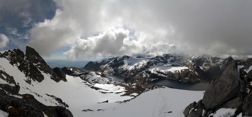 Norwegian nature / There are mountains plunging into the sea from hundreds of metres, fjords, tall mountain peaks, northern lights and midnight sun.