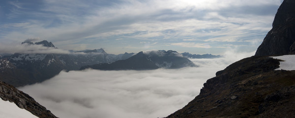 Norwegian nature / There are mountains plunging into the sea from hundreds of metres, fjords, tall...