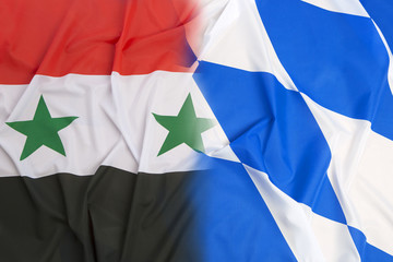 Syria flag vs. Bavarian flag