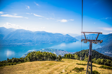Panoramic view of the Lake Maggiore