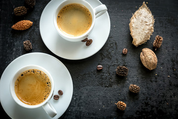 Two cups of coffee