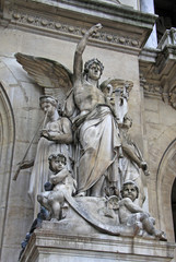 Obraz premium Architectural details of Opera National de Paris - Grand Opera (Garnier Palace), Paris, France