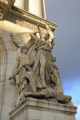 Fototapeta na wymiar Architectural details of Opera National de Paris - Grand Opera (Garnier Palace), Paris, France