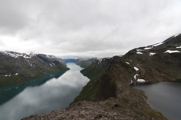 Norwegian nature / There are mountains plunging into the sea from hundreds of metres, fjords, tall...