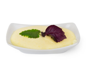 Various sauces and seasonings. Isolated on white.