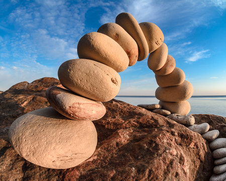 Arch on the stony coast