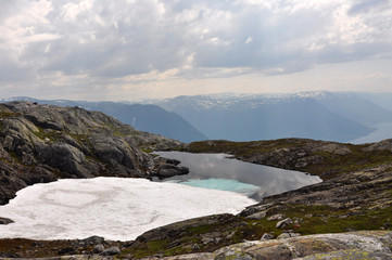 Norwegian nature / There are mountains plunging into the sea from hundreds of metres, fjords, tall mountain peaks, northern lights and midnight sun.