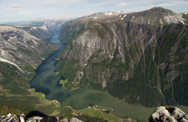 Norwegian nature / There are mountains plunging into the sea from hundreds of metres, fjords, tall...
