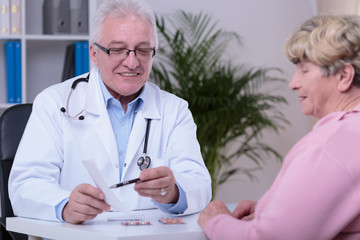 Showing a prescription