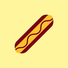 Fast food vector icon. Hotdog pictogram.