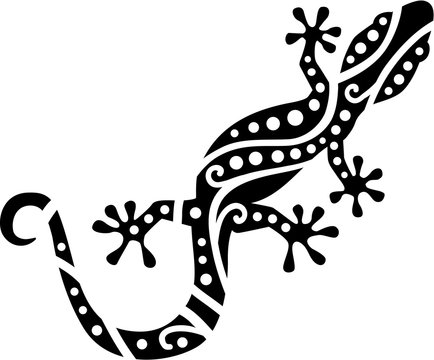 Gecko with ethnic pattern