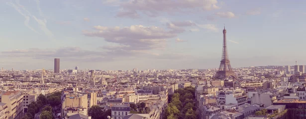 Tuinposter Parijs panoramisch landschap van parijs