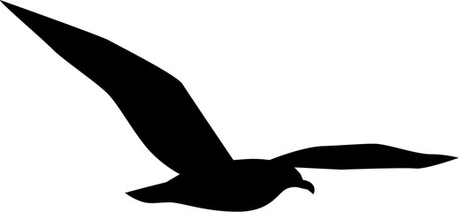 Naklejka premium Simple seagull flying