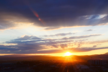 Sunset, landscape