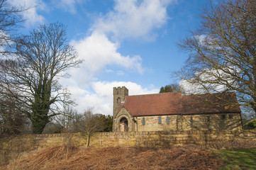 Old church in English rural village