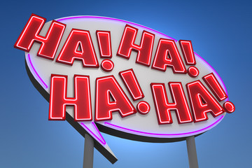 HA! HA! HA! HA! Sound Effect Neon Sign