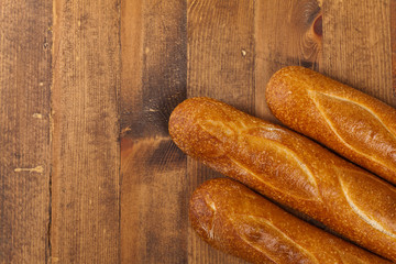 French baguettes. Selective focus.