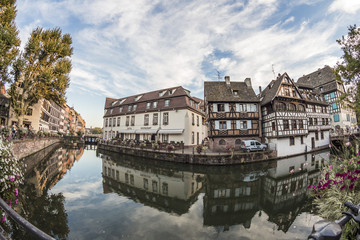 Obraz premium Summer Strasbourg in fish-eye lens