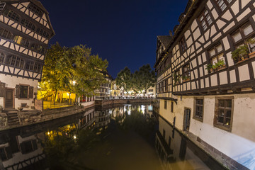 Fototapeta na wymiar Summer Strasbourg in fish-eye lens