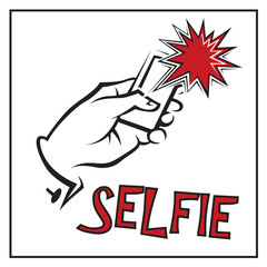 illustration of selfie on smartphone