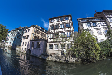 Summer Strasbourg in fish-eye lens