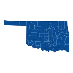 Map of Oklahoma - obrazy, fototapety, plakaty