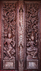 Murals wood carvings