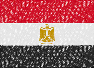 egypt flag embroidered zigzag