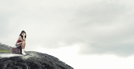 Hitch hiking traveling