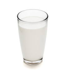 glass of milk isolated on white