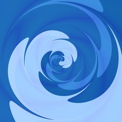 Abstract twisted background in blue