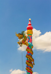 Chinese dragon with blue sky