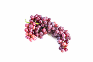 red grape isolated on white